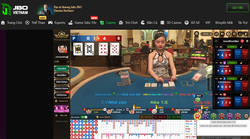 Gioi thieu ve sanh casino DG tai Jbo