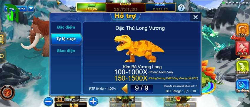 Meo tham gia game Khung Long Tycoon JBO