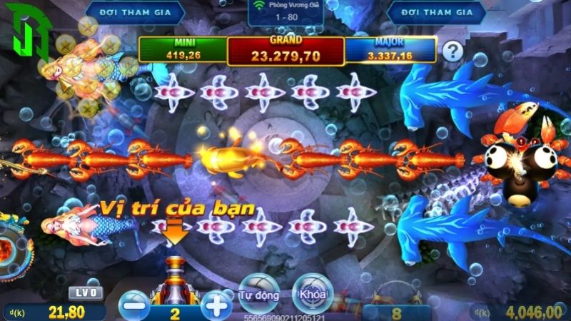 Tinh nang game Royal Fishing hien nay